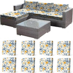 CALBODE 8 Pcs Stretch Outdoor Seat Cushion Covers, Spring Bloom | Washable by CALBODE