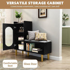 HLR Storage Bench Set of 2, L-Shaped Storage Cabinet - Image 3