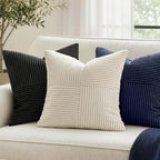 MIULEE Navy Blue Decorative Throw Pillow Covers - Image 3