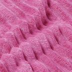BEDELITE 3D Ribbed Hot Pink Fleece Throw Blanket - Image 5