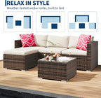 GAOMON 5-Piece All-Weather Patio Furniture Set, Convertible Outdoor Sectional - Image 7
