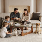 Modern Coffee Table for Living Room Retro Center Table - Image 3