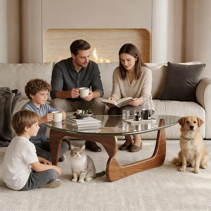 Modern Coffee Table for Living Room Retro Center Table - Image 3