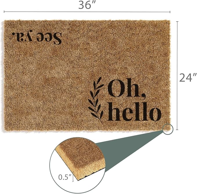 Barnyard Designs Front Door Welcome Mat | Printed Polyester Outdoor Rug - Image 3