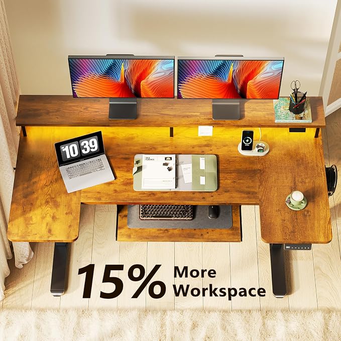 OffiGo U Shaped Electric Standing Desk - Image 5