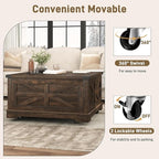 Hlivelood 36" Farmhouse Movable Lift Top Coffee Table - Image 5