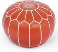 Marrakesh Gallery Genuine Leather Round Pouf Unstuffed by MarrakeshGallery