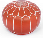 Marrakesh Gallery Genuine Leather Round Pouf Unstuffed by MarrakeshGallery