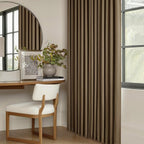 Dutch Cocoa 100% Blackout Pinch Pleated Linen 63 Inch Curtains - Image 7