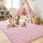 5x7 Pink Fluffy Soft Area Rug Non-Slip - Image 4
