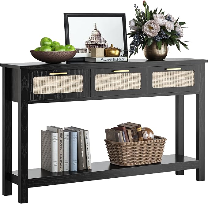 ELYKEN 51.2" Black Console Tables - Image 8