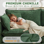 78" Modular Sectional Sofa, Cloud Couch Loveseat Sofa, Deep Seat Washable - Image 4