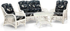 Malibu Lounge Loveseat Sofa Natural Rattan Wicker Handmade Design - Image 5