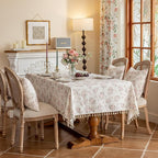 VClife Shabby Chic Pink White Floral Tablecloth by VCLIFE