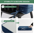 Summsun Outdoor Chair Cushions, Faux Linen Backrest and Deep Seat Cushion Set - Image 4