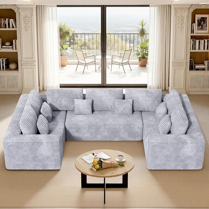 Luxanimarion 136'' Large Sectional Cloud Couches by Luxanimarion
