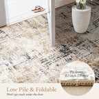 Rugflix 8x10 Area Rugs for Living Room, Washable Brown Grey Large Rug | Machine - Image 5