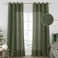Long Linen Curtains 2 Panels Set by LAMIT