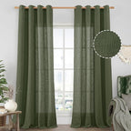 Long Linen Curtains 2 Panels Set by LAMIT