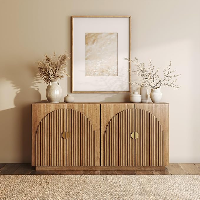BELLEZE 65 Inch Fluted Buffet Cabinet - Image 7