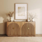 BELLEZE 65 Inch Fluted Buffet Cabinet - Image 7