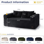 MAXYOYO 63" Boneless Loveseat Sofa Couch - Image 2