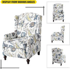 Wingback Recliner Chair, Traditional Push Back Recliner Chair - Image 4