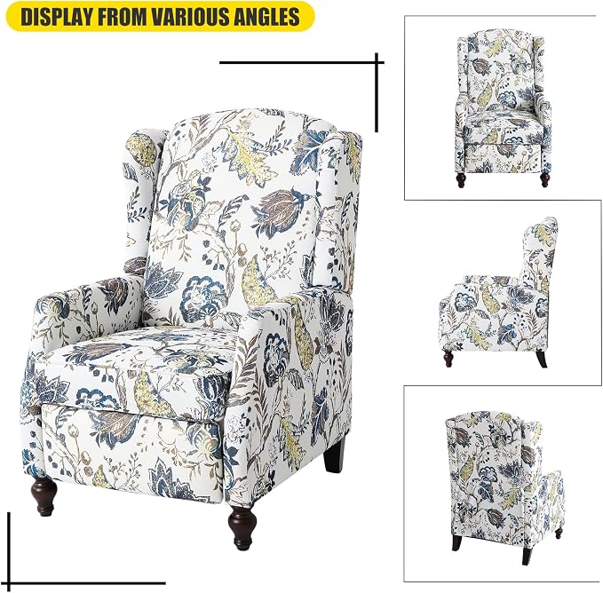 Upholstered Wingback Recliner Chair - Image 5