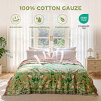 LUTBM Boho Throw Blanket for Bed 100% Cotton Soft Lightweight Quilt Room Decor - Image 3