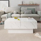 HedoAjim White Marble Coffee Table - Image 6