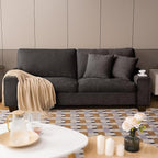 DOPEDIO Modern Loveseat Sofa for Living Room, Chenille Recliner, Removable Cover by DOPEDIO