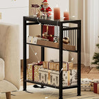 End Table for Small Space, 3-Tier Narrow Side Table - Image 2
