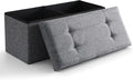 Storage Ottoman Bench Foldable Seat Footrest Shoe Bench End of Bed Storage by CUYOCA-MakeYouFeelComfort