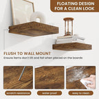 fuqing Floating Shelves for Wall, Wall Mounted Wood Floating Shelf - Image 5