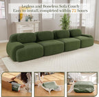 Boneless Sectional Couch, No Assembly Required, 152.7” Modular Cloud Sofa - Image 9