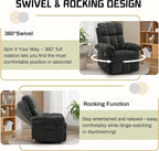 Korser Recliner Chair, Swivel Rocker Recliner Chair - Image 3