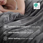Bedsure GentleSoft Fleece Blanket Twin XL Grey - Image 4