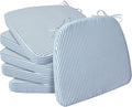 AAAAAcessories D-Shaped Chair Cushions, Machine-Washable Cover, Pinstripe Blue by AAAAAcessories