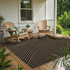 Lahome Geometric Easy Jute Outdoor Rug 5x7, Farmhouse Washable Indoor Outdoor - Image 5