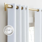 NICETOWN Farmhouse 100% Blackout Linen Curtains - Image 5