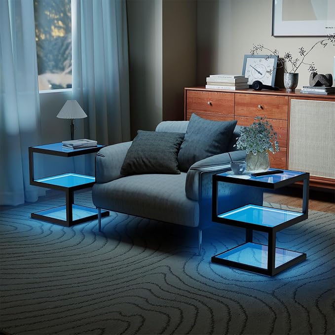 3-Tier Tempered Glass Side Table - Image 7