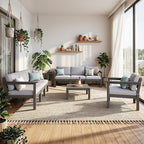 Stoog Modular L-Shaped Sectional Sofa Set, 8-Piece All-Weather Patio Furniture - Image 9