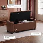 GRAINELL Storage Ottoman Bench, Upholstered Tufted Bedroom Bench - Image 6