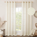 102 inch Natural Linen Curtains - Image 2