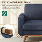 Vesgantti 38.5" Accent Chair Dark Blue, Comfy Corduroy Single Sofa Seat - Image 4