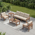 HDPE 4 Piece Patio Furniture Set, All-Weather Outdoor Couch by YourPerfectOutdoorEscape
