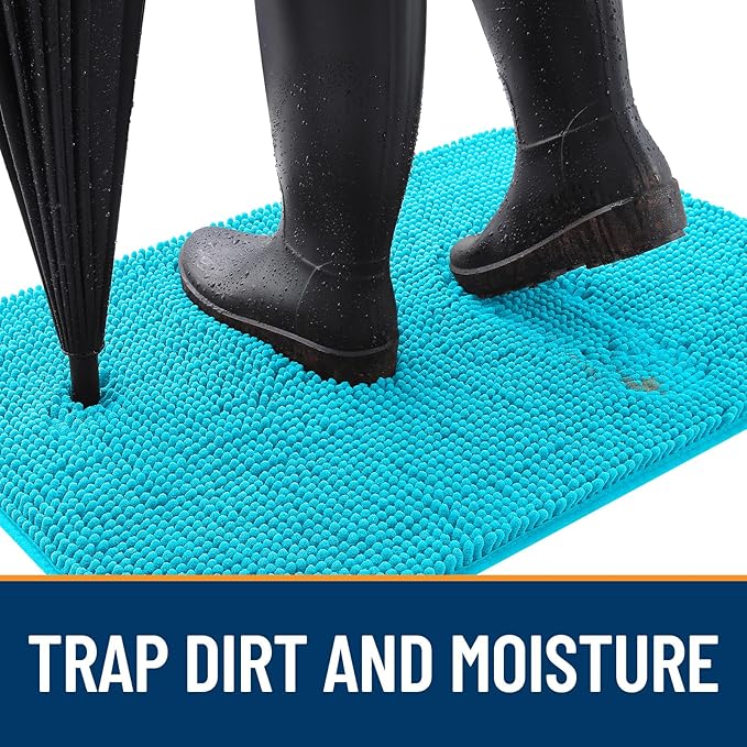 OLANLY Dog Door Mat for Muddy Paws 48x30, Super Absorbent Chenille Mud Mat | - Image 2