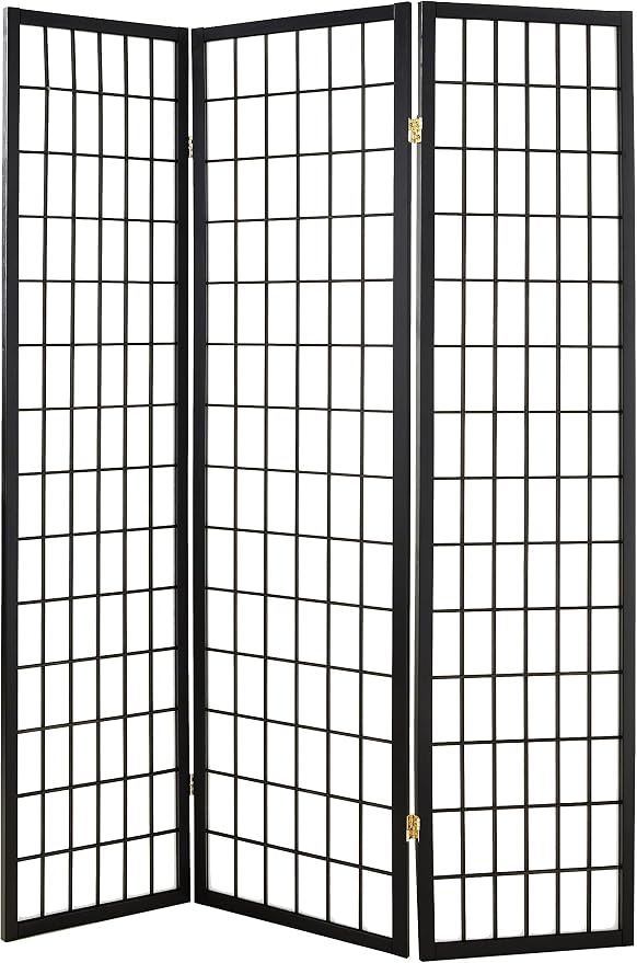 GTU Furniture Japanese Style 3 Panels Wood Shoji Room Divider Screen Oriental - Image 2