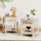 Set of 2 Nightstands, Modern End Table by MILEFA
