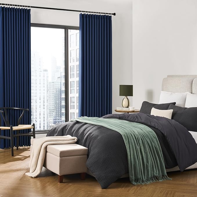 Navy Blackout Curtains 72 Wide x 84 inch Long 2 Panels - Image 4
